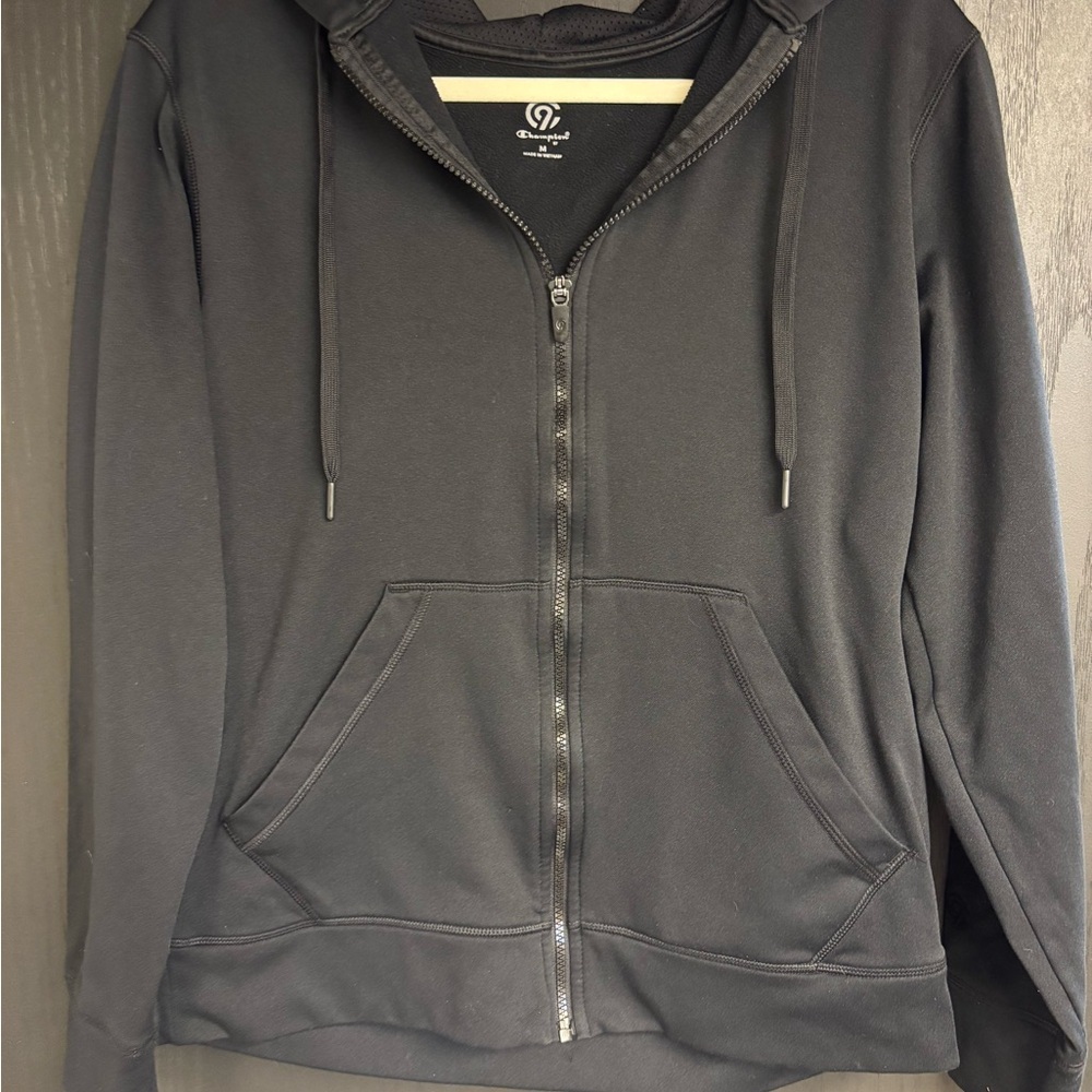 Champion Black Zip-Up Hoodie women’s medium
